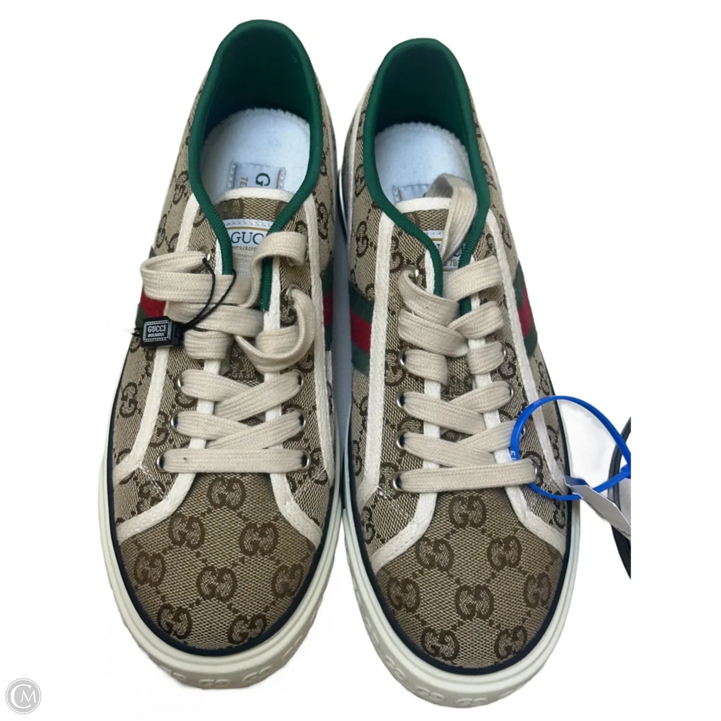 Shoes Luxury Designer By Gucci In Brown, Size: 9.5