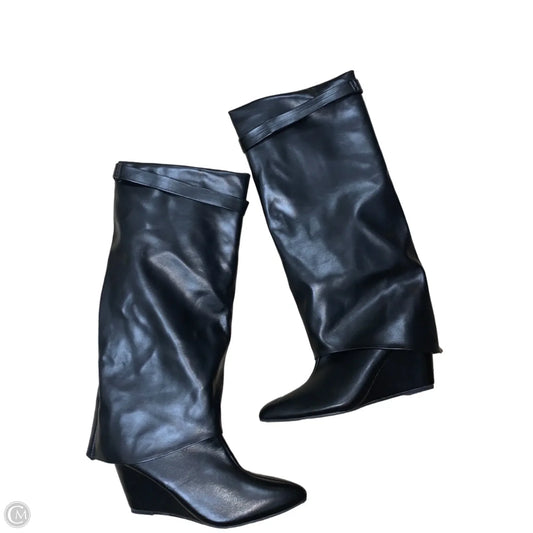 Boots Knee Heels By Forever 21 In Black, Size: 6