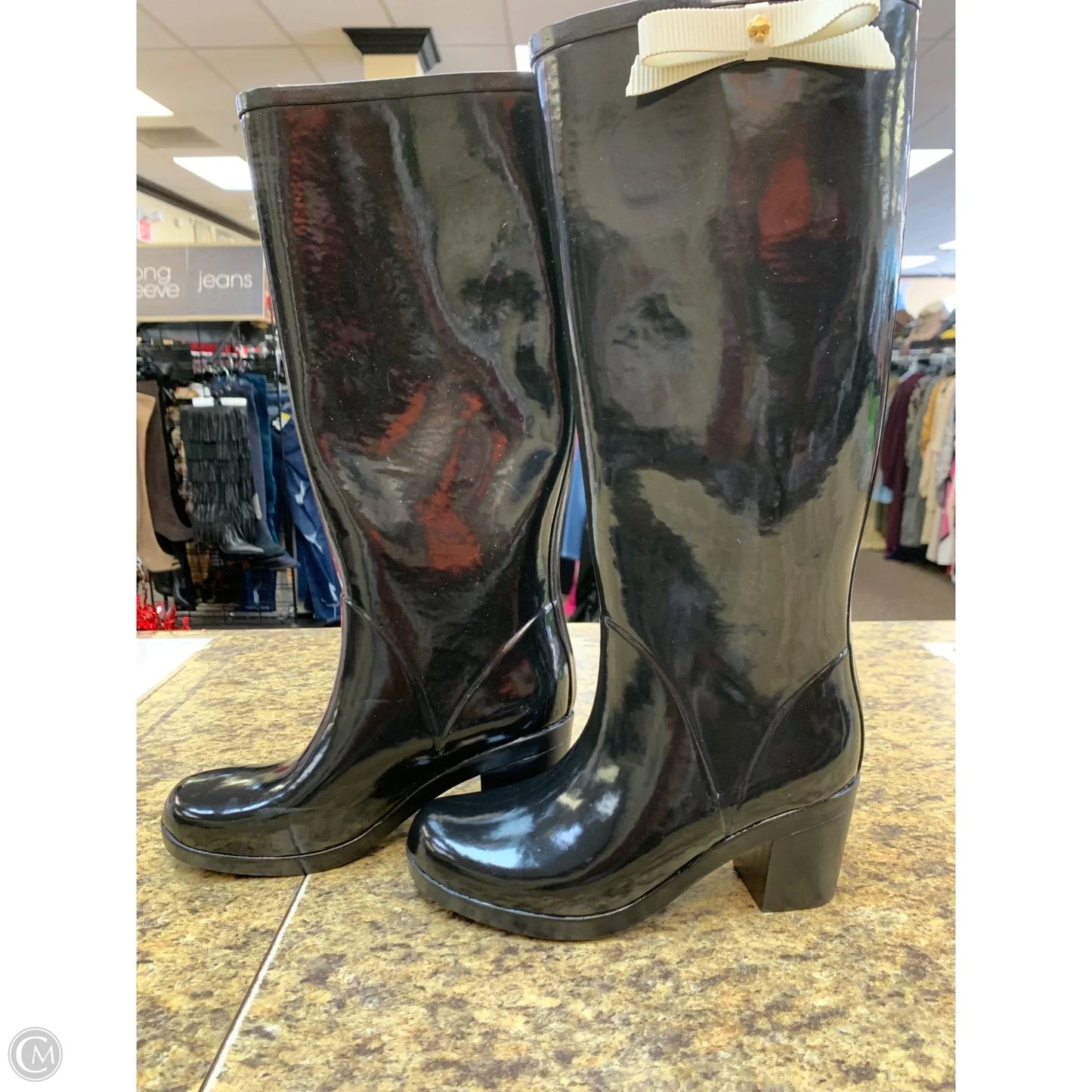 Boots Designer By Kate Spade In Black, Size: 5