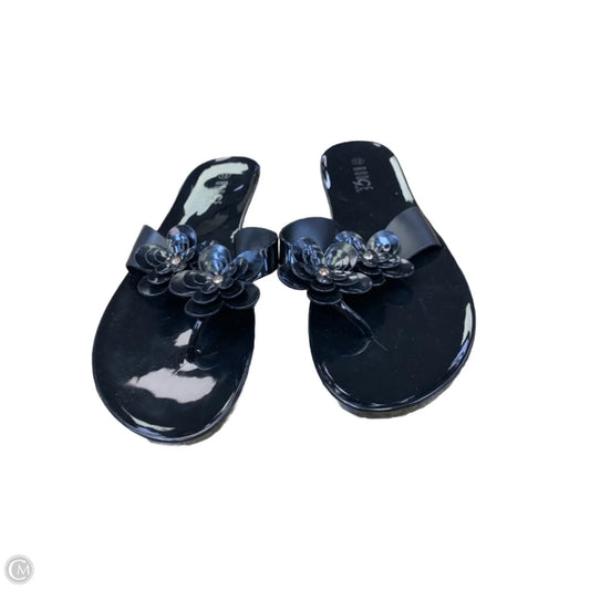 Sandals Flip Flops By Rouge In Black, Size: 12