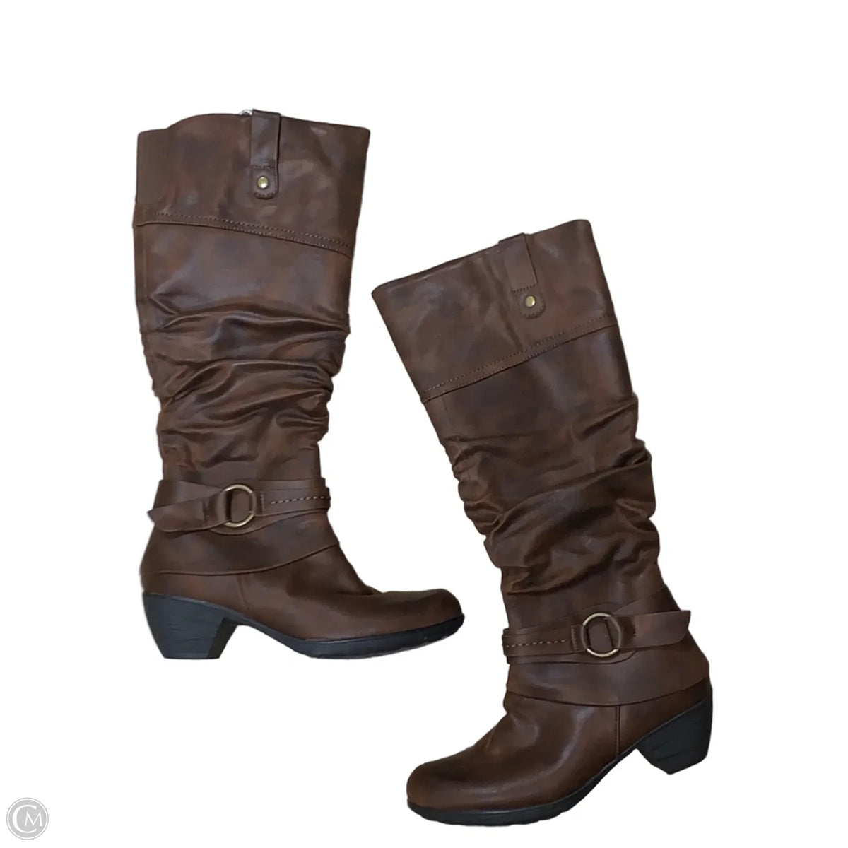 Boots Knee Flats By Cmf In Brown, Size: 7