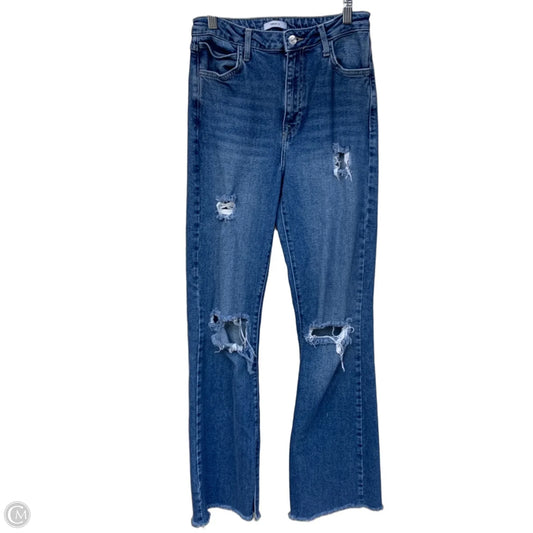 Jeans Flared By Forever 21 In Blue Denim, Size: M