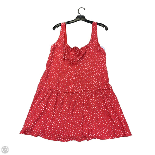 Dress Casual Midi By Wild Fable In Red & White, Size: L