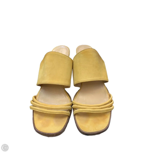Sandals Designer By Coach In Yellow, Size: 8.5