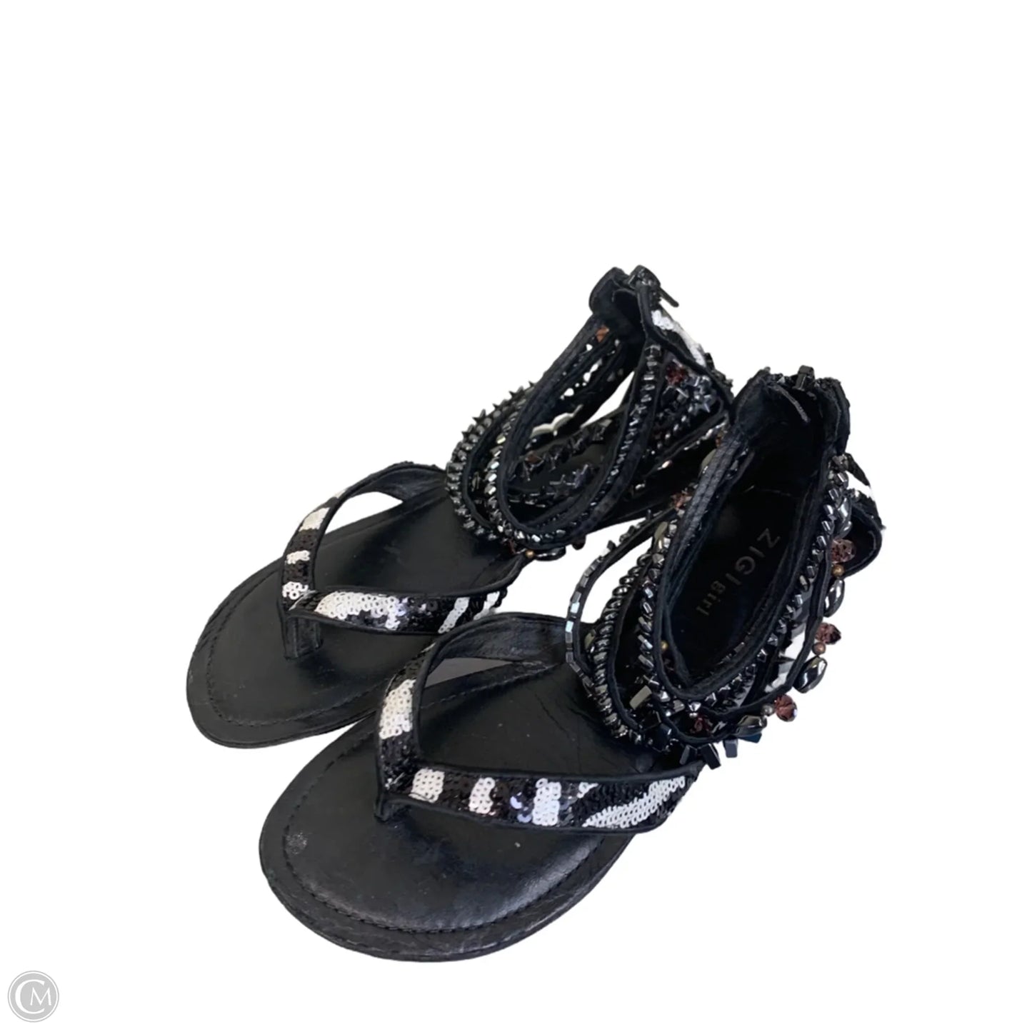 Sandals Flats By Cmf In Black, Size: 6