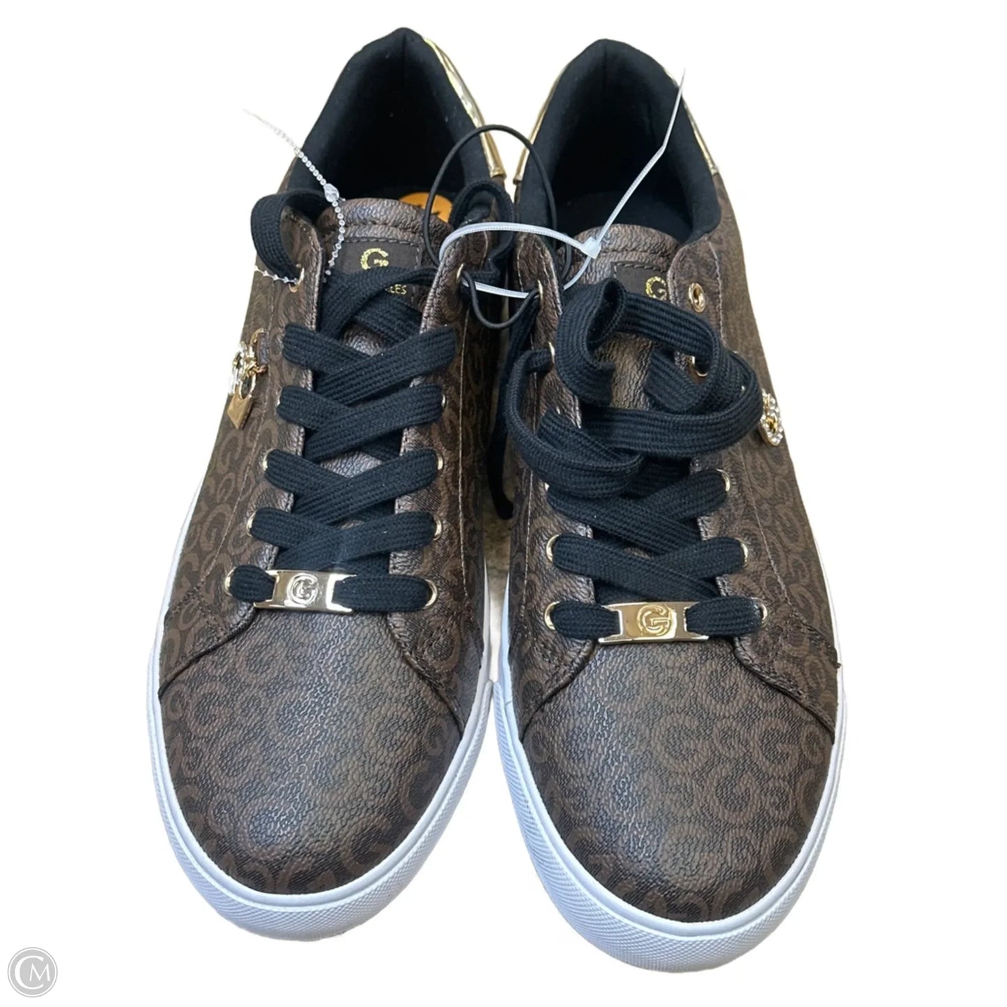 Shoes Sneakers By Guess In Black & Brown, Size: 11