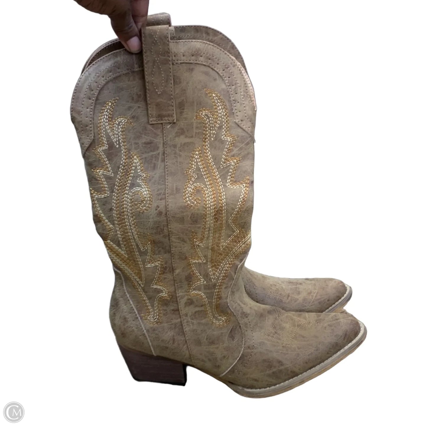 Boots Western By Cme In Tan, Size: 10