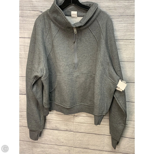 Athletic Sweatshirt Collar By Cmf In Grey, Size: Xl