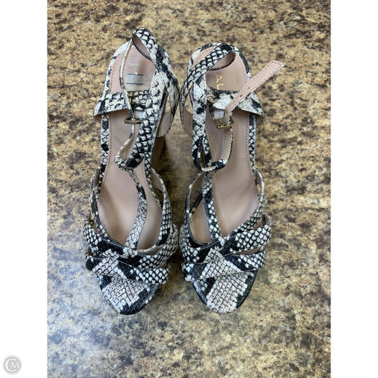 Sandals Heels Wedge By Aldo In Snakeskin Print, Size: 8