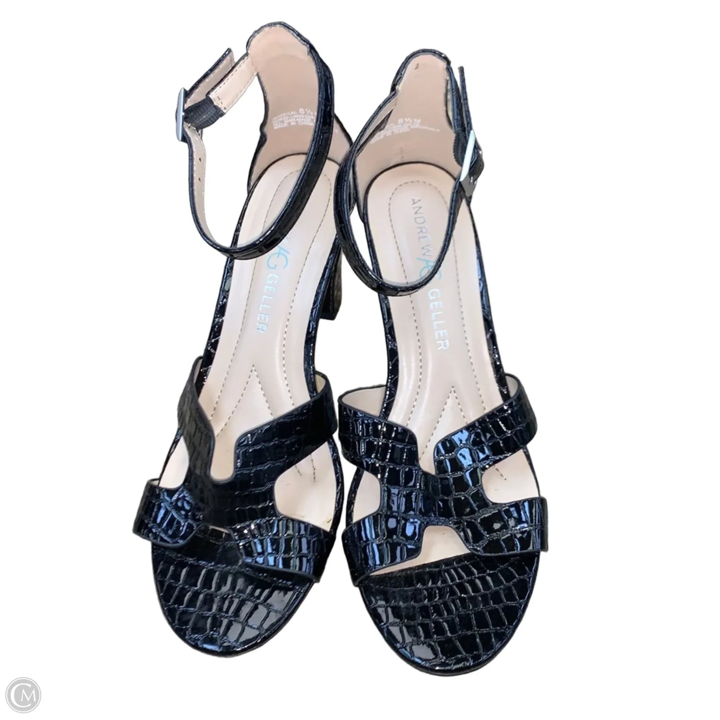 Sandals Heels Kitten By Andrew Gellar In Black, Size: 8.5