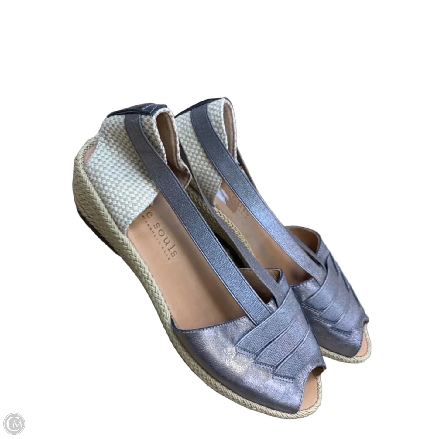 Sandals Flats By Gentle Souls In Grey, Size: 8
