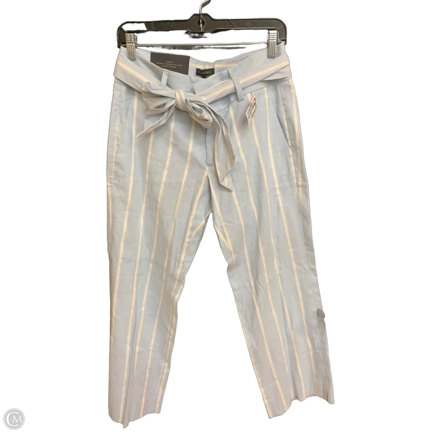 Pants Cropped By Banana Republic In Striped Pattern, Size: 4