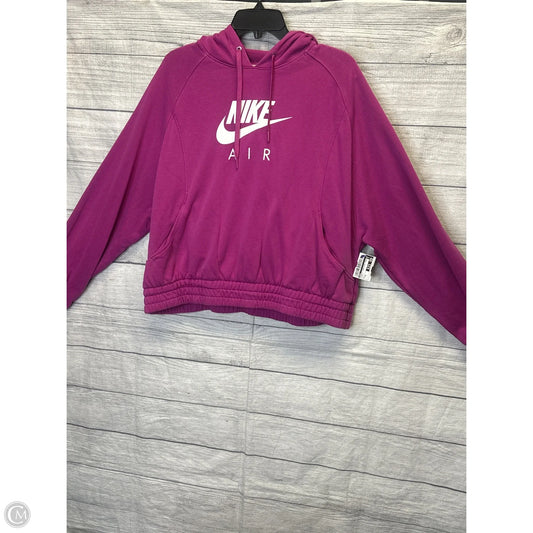Athletic Sweatshirt Hoodie By Nike In Purple, Size: Xl