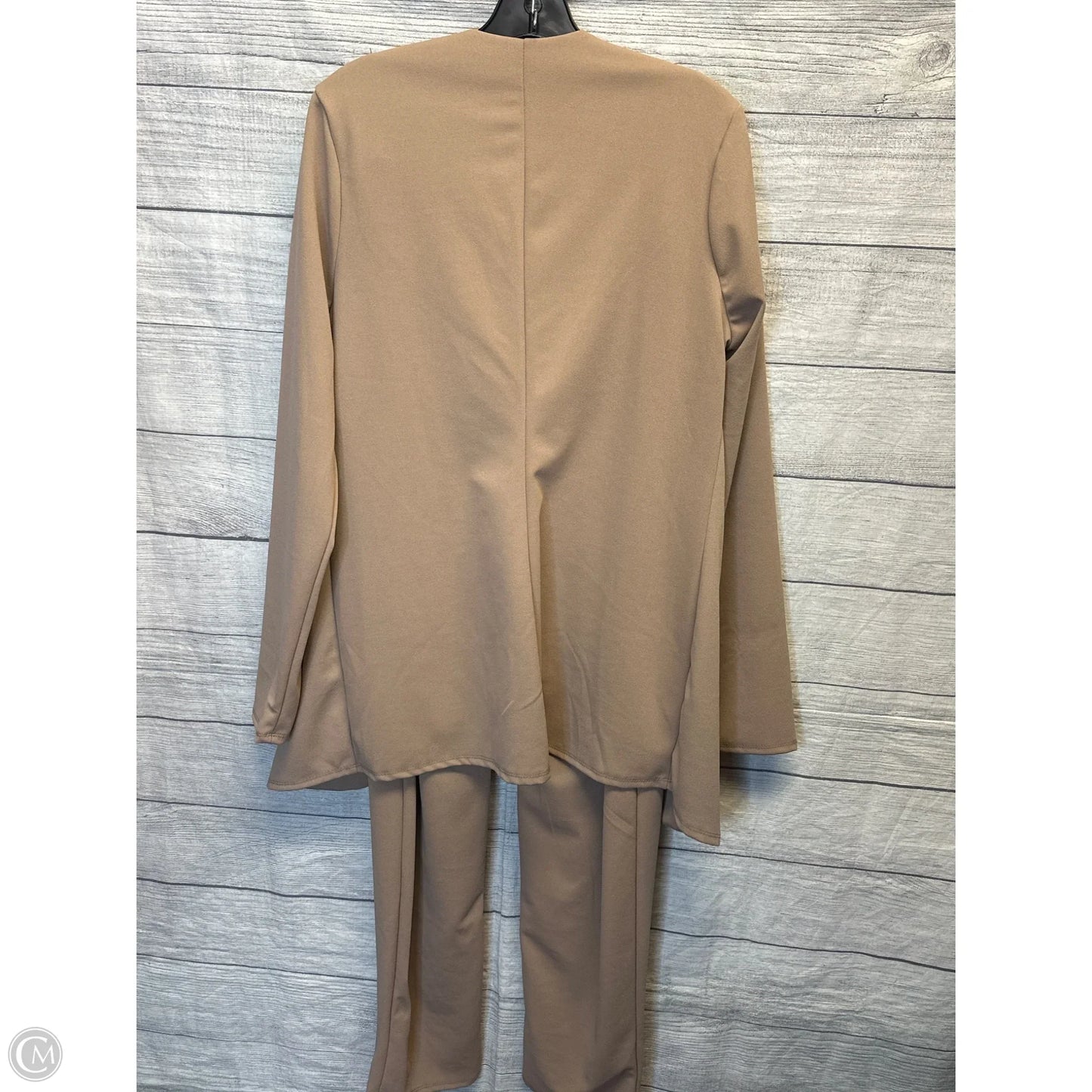 Pants Suit 2pc By Fashion Nova In Beige, Size: 1x