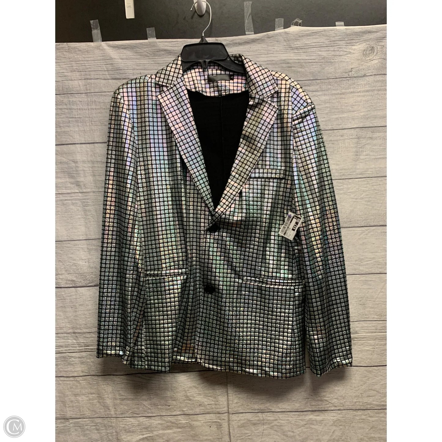 Jacket Other By Clothes Mentor In Black & Silver, Size: S