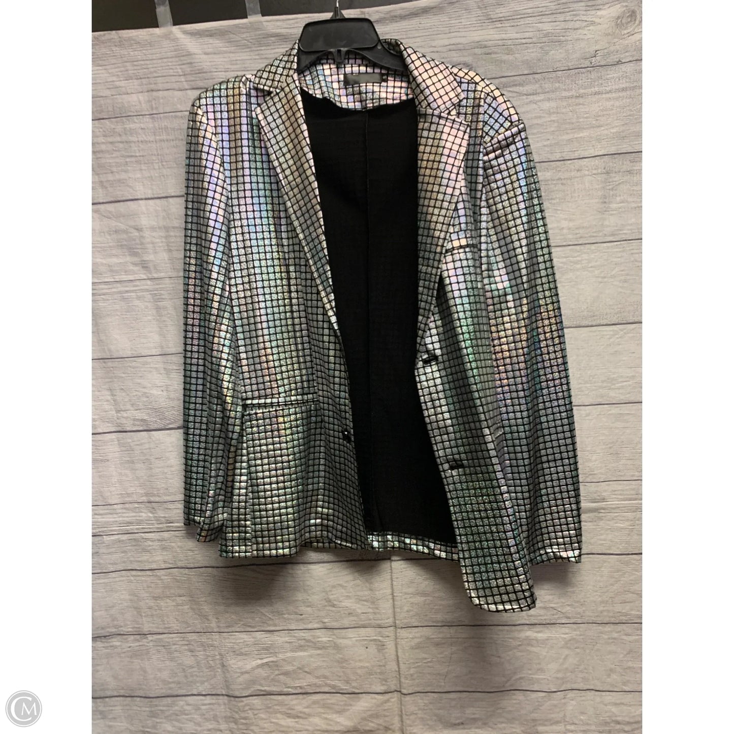 Jacket Other By Clothes Mentor In Black & Silver, Size: S