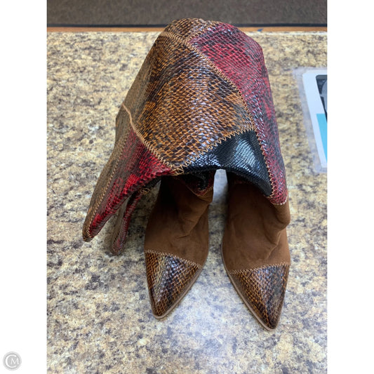 Boots Knee Heels By Jessica Simpson In Animal Print, Size: 8