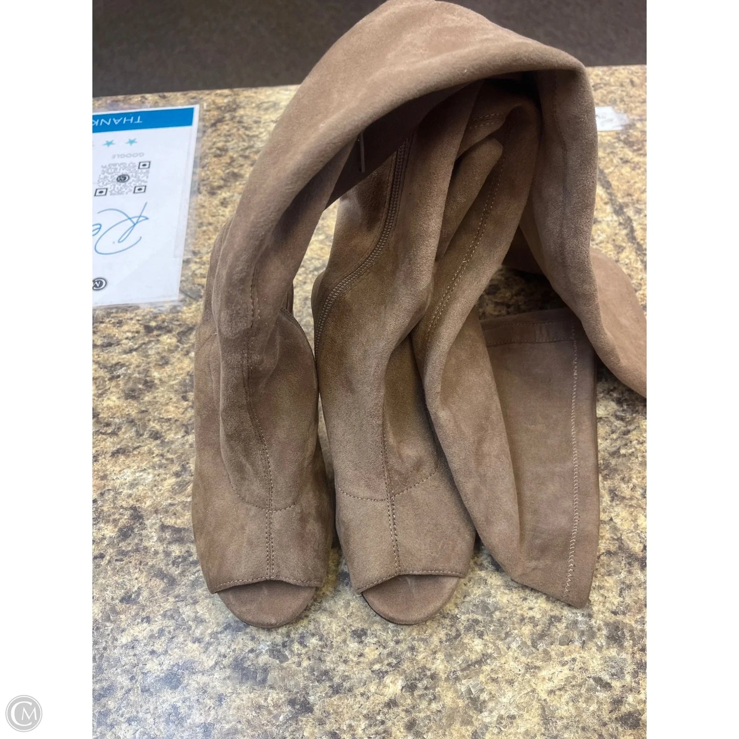 Boots Knee Heels By Mia In Beige, Size: 7.5