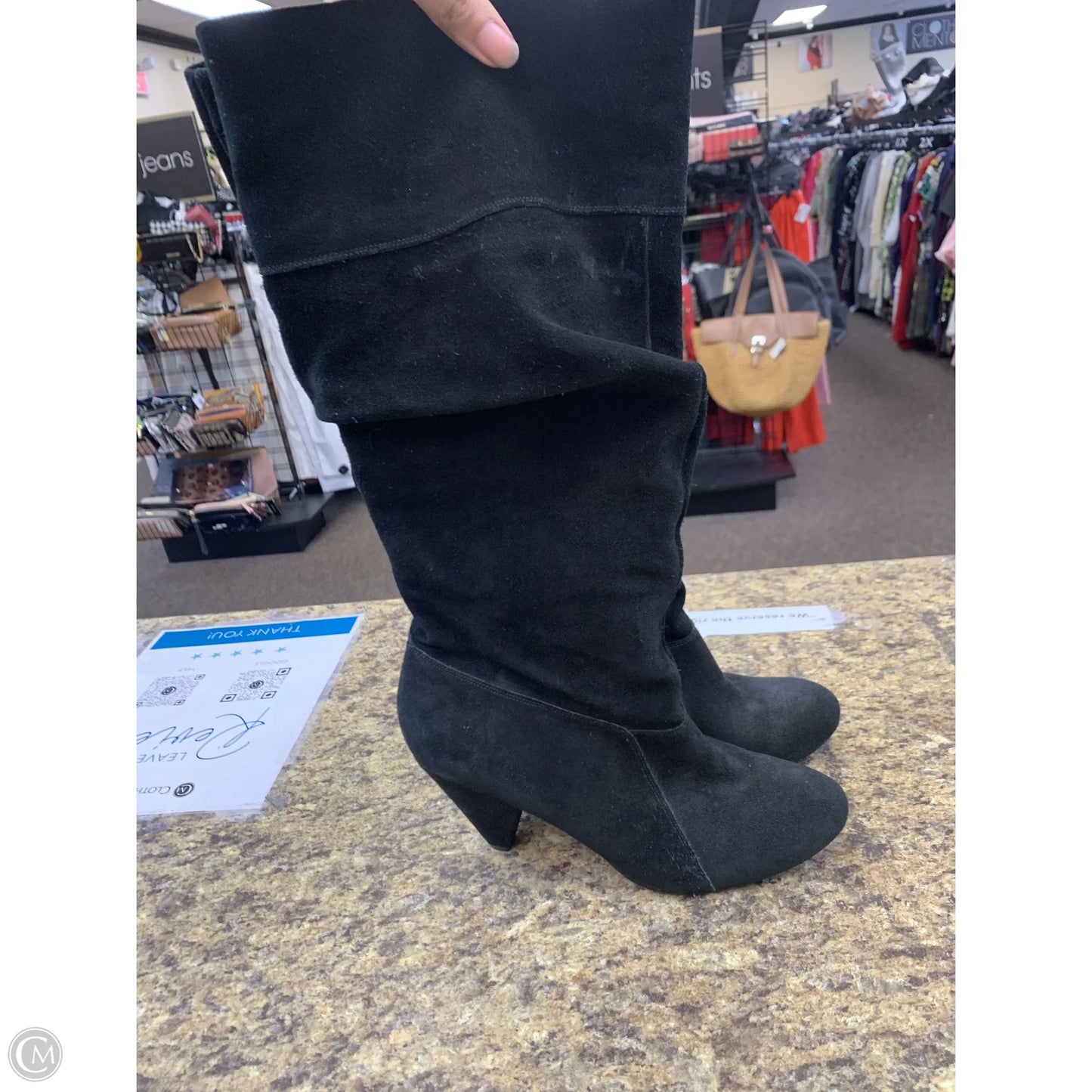 Boots Knee Heels By Bcbg In Black, Size: 10