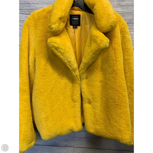 Jacket Puffer & Quilted By Cmf In Gold, Size: M