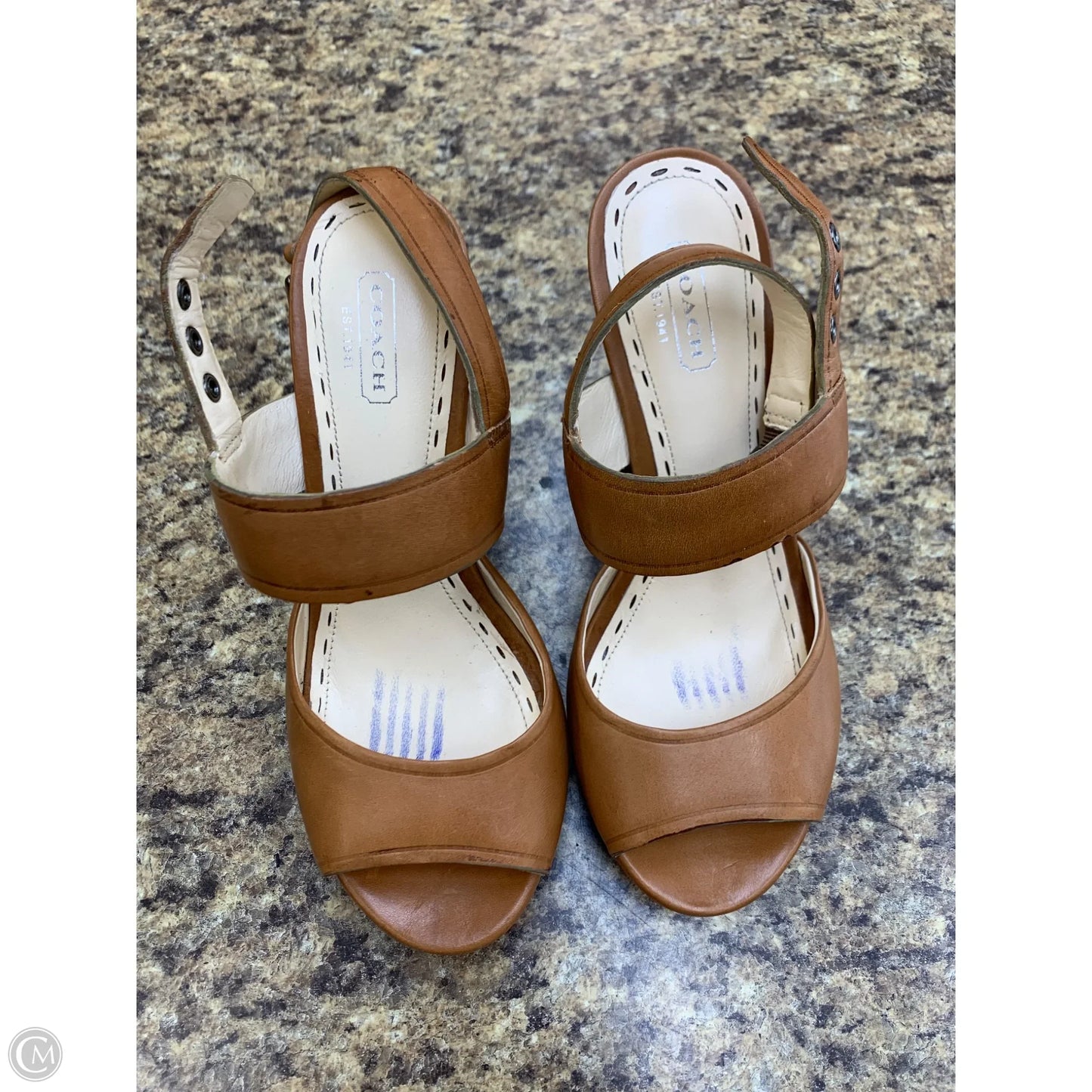 Shoes Designer By Coach In Beige, Size: 7