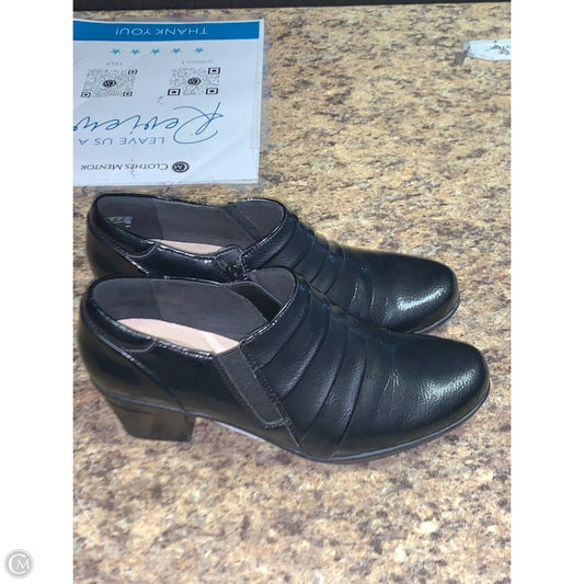 Boots Ankle Heels By Clarks In Black, Size: 7.5
