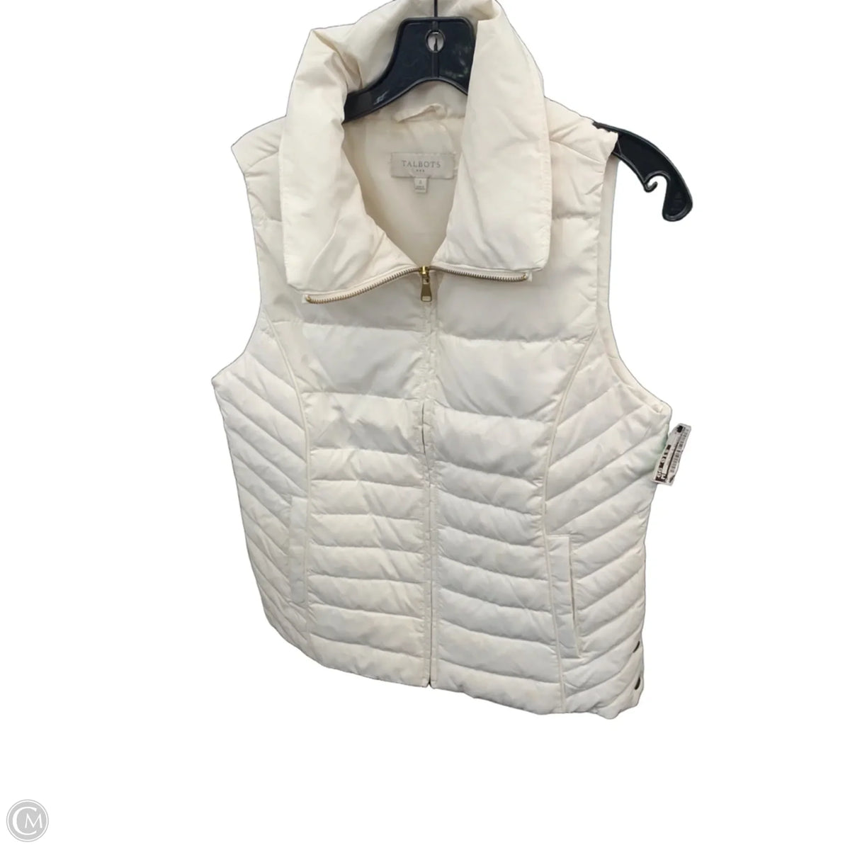 Vest Puffer & Quilted By Talbots In Beige, Size: S