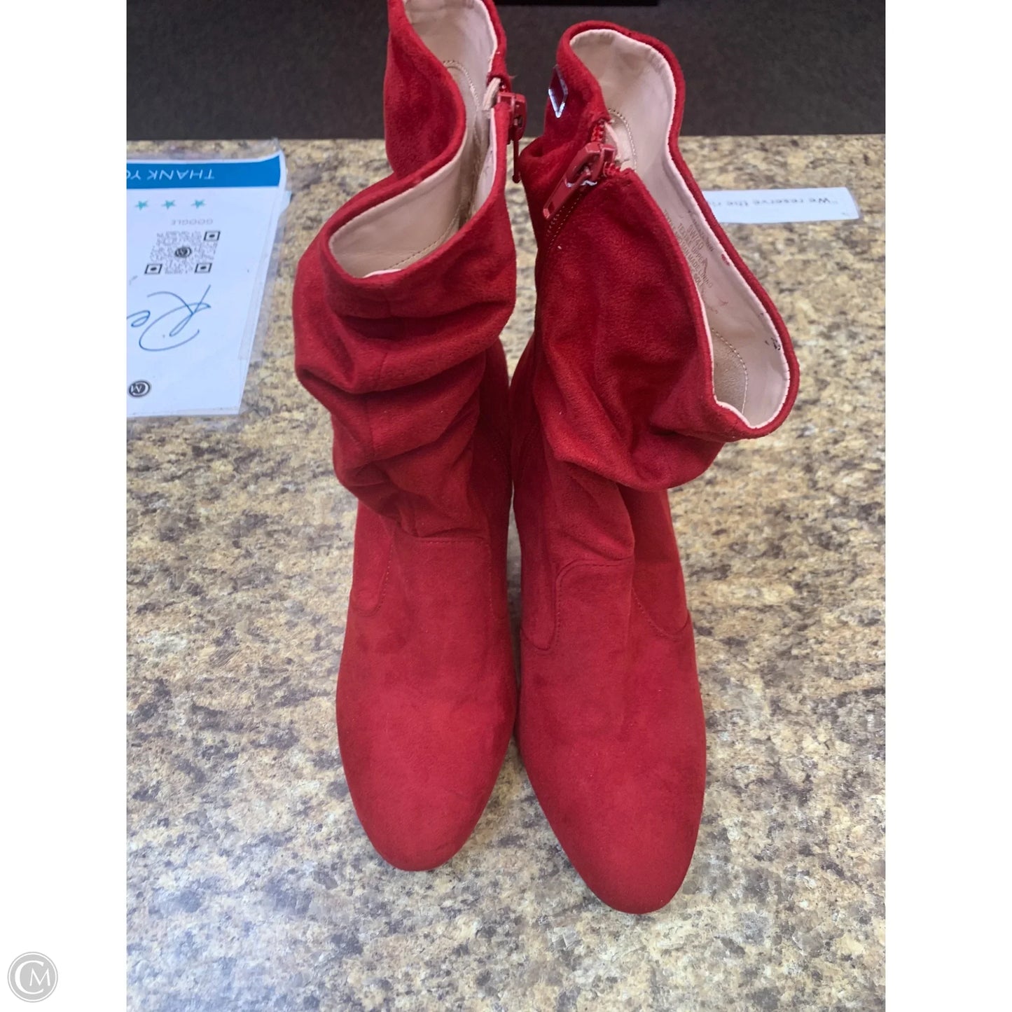 Boots Ankle Heels By Kelly And Katie In Red, Size: 9