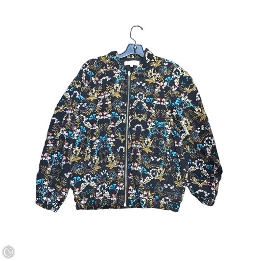 Jacket Windbreaker By Philosophy In Paisley Print, Size: L