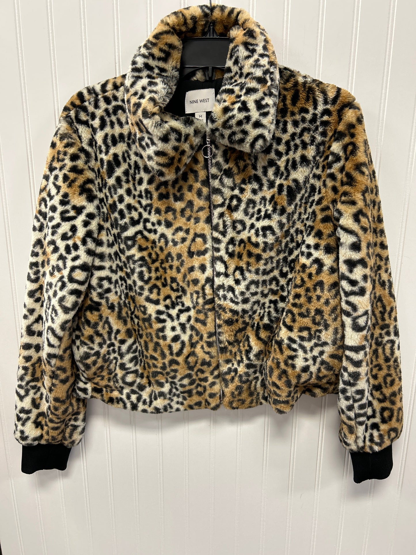 Jacket Fleece By Nine West In Brown, Size:M