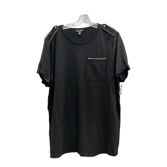 Top Ss By Lauren By Ralph Lauren In Black, Size:2X