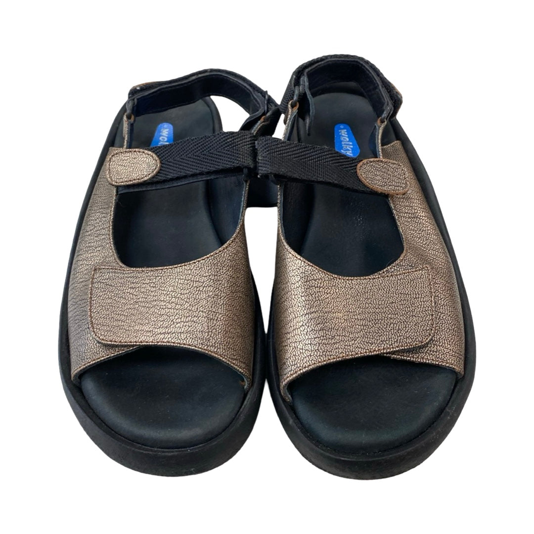 Sandals Heels Block By Cmc In Multi, Size:8.5