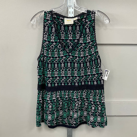 Top Sleeveless By Maeve In Navy, Size:M
