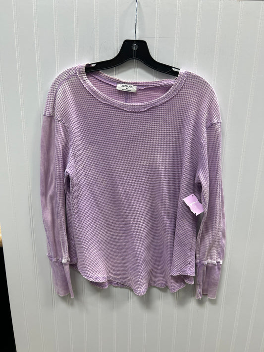 Top Ls By Zenana In Purple, Size:M