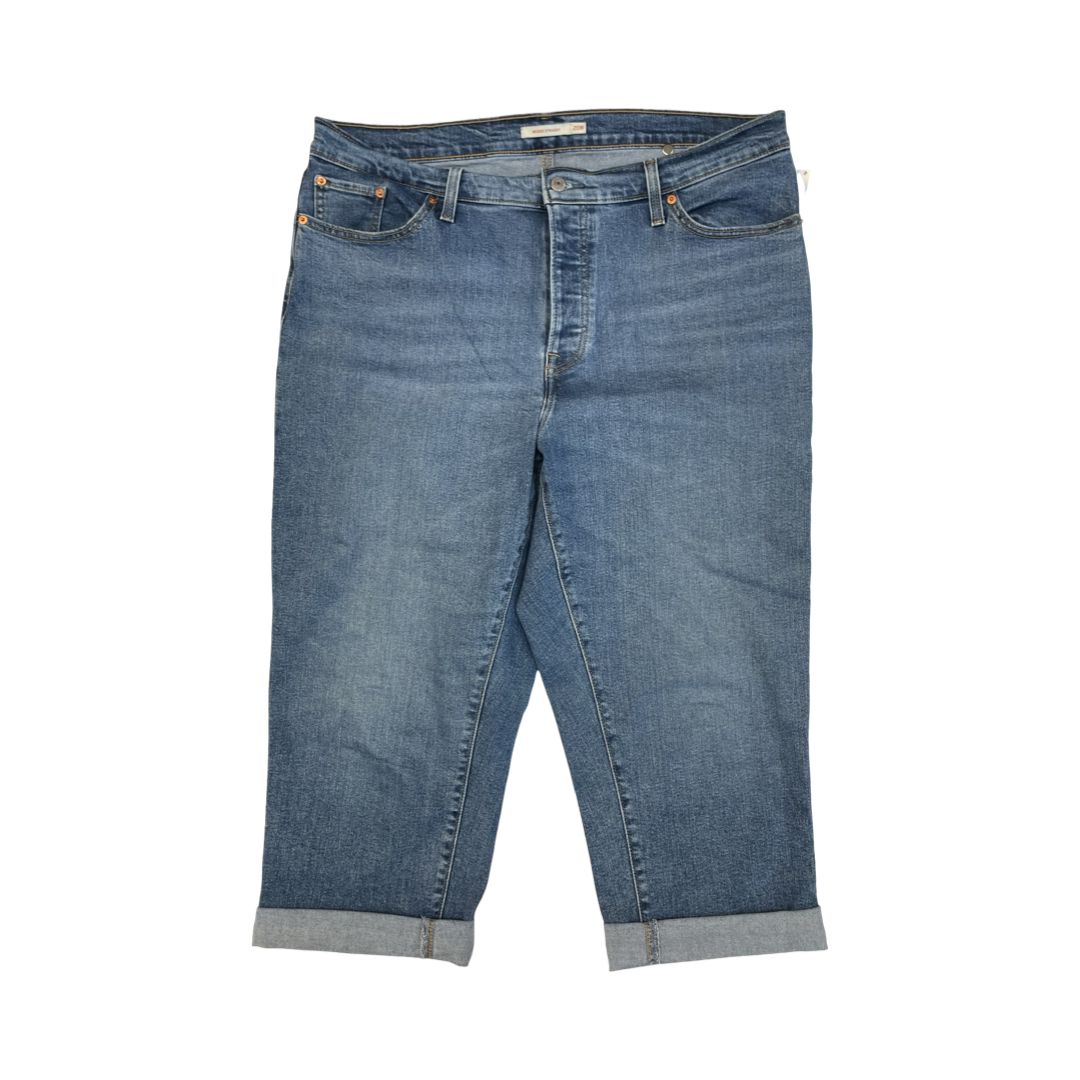 Jeans Straight By Levis In Blue Denim, Size:20