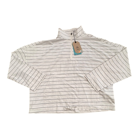 Athletic Top Ls Collar By Prana In Striped Pattern, Size:L