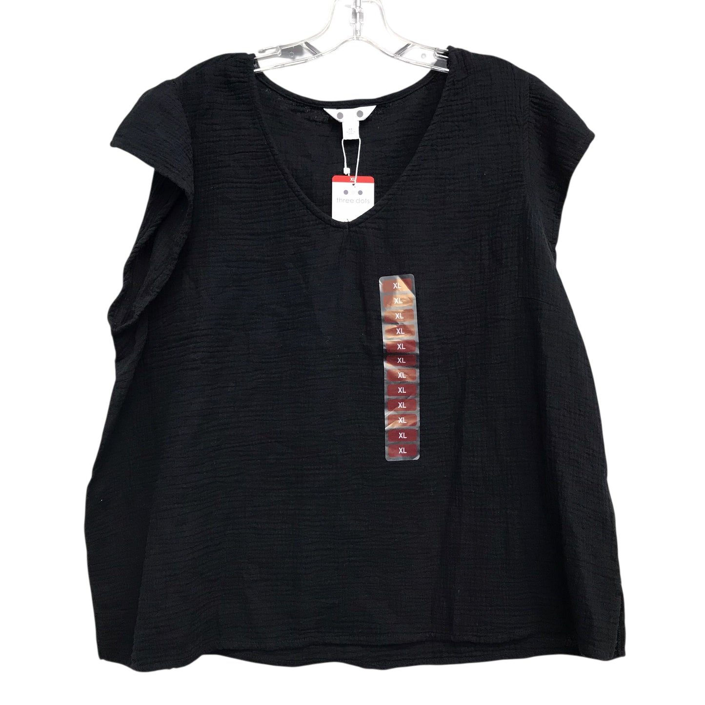 Top Ss By Three Dots In Black, Size:Xl