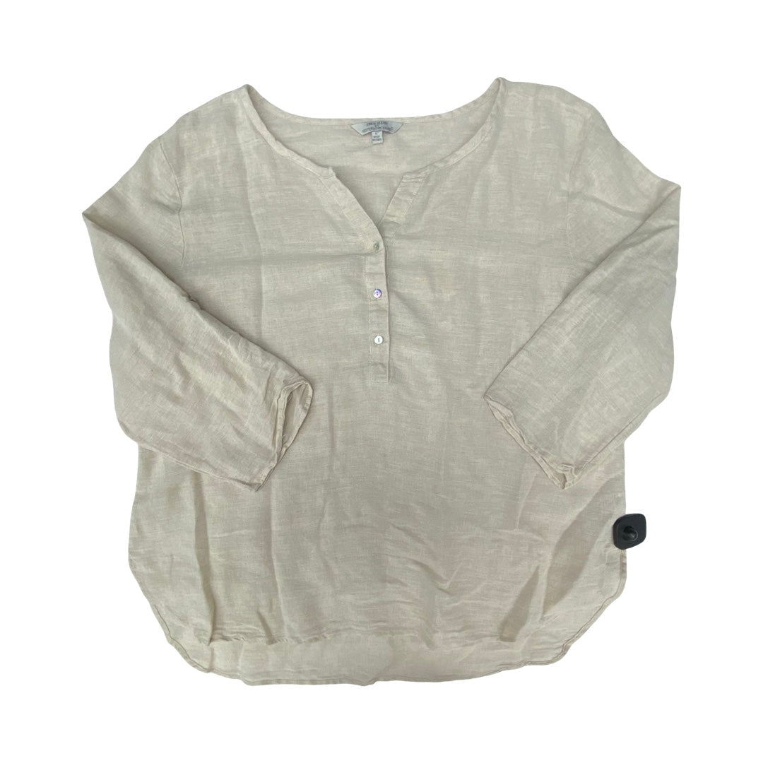 Top 3/4 Sleeve By Clothes Mentor In Beige, Size:L