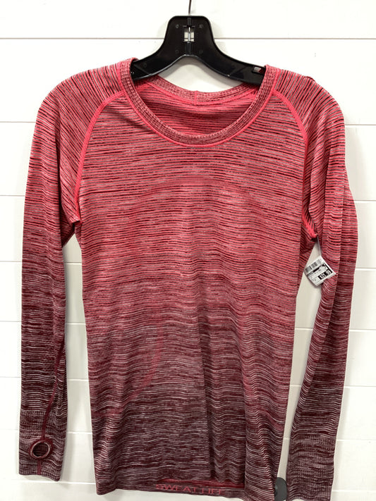 Athletic Top Ls Crewneck By Lululemon In Pink, Size:10
