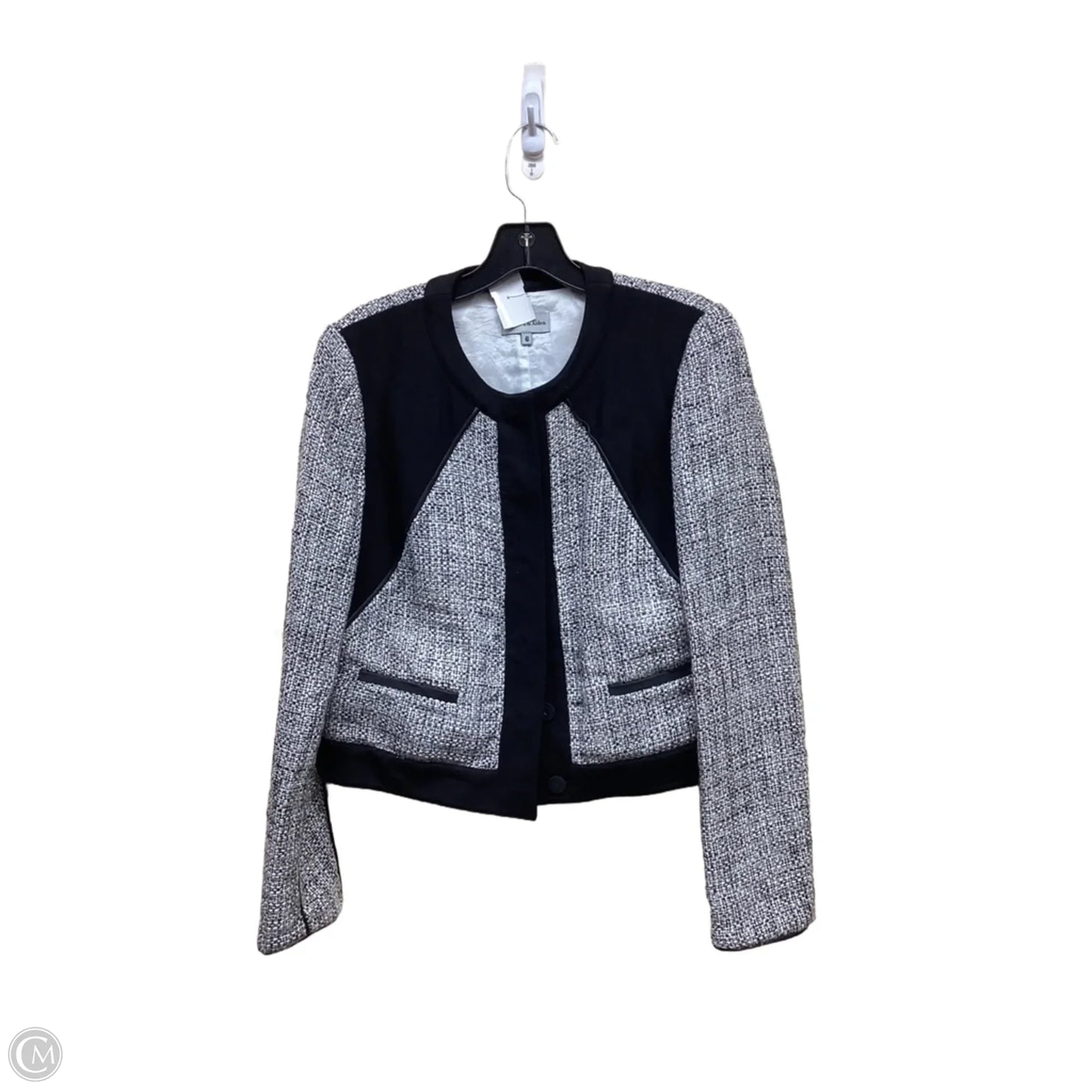 Blazer By Clothes Mentor In Black & White, Size: 6