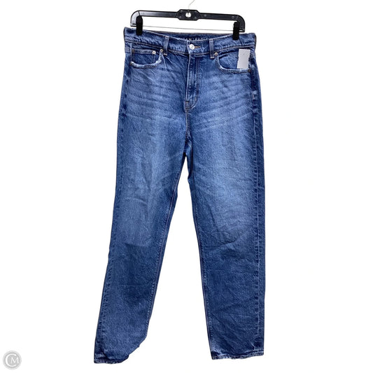 Jeans Straight By American Eagle In Blue Denim, Size: 12l