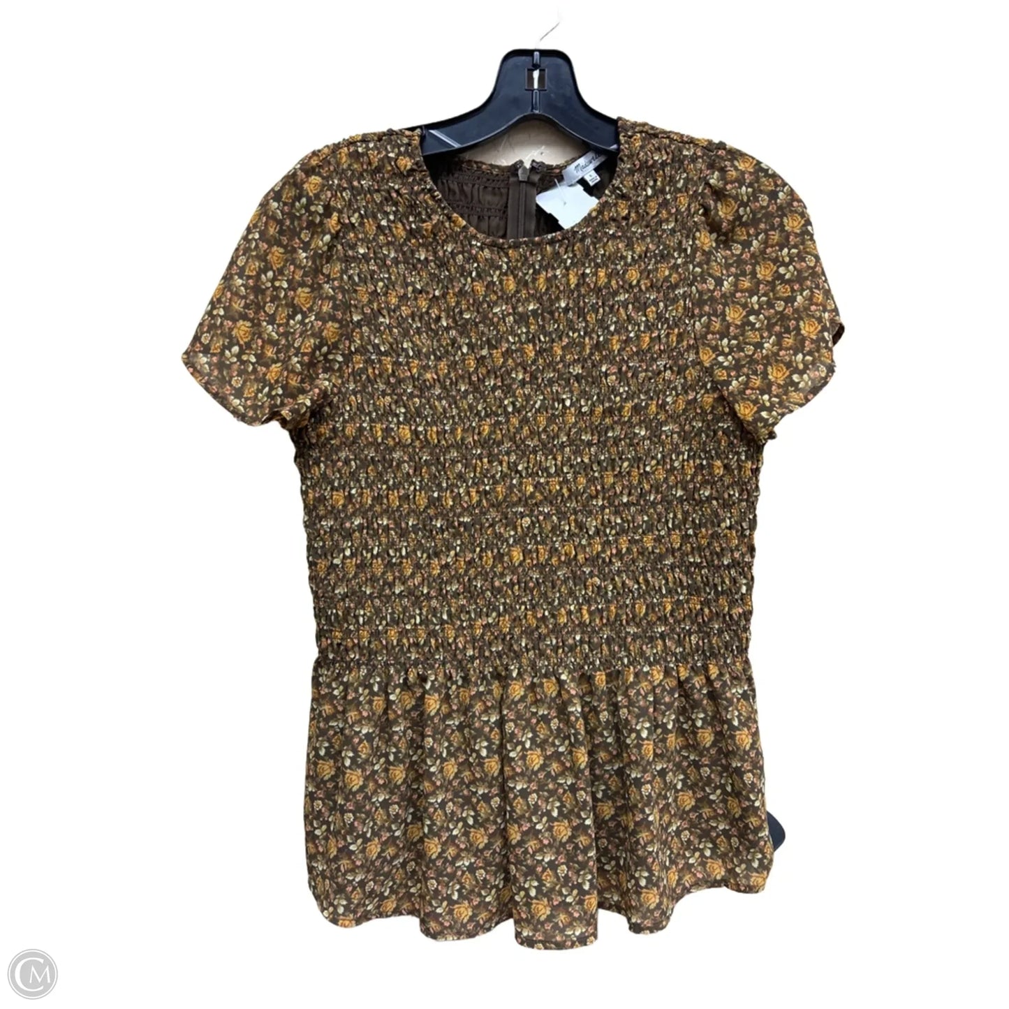 Top Short Sleeve By Madewell In Floral Print, Size: S