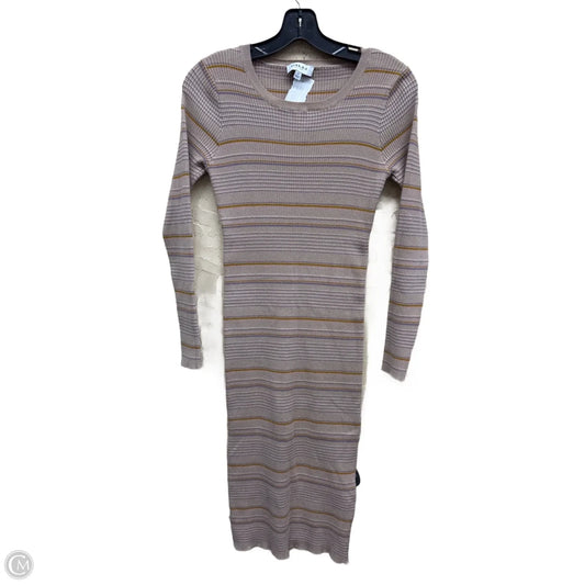 Dress Casual Midi By Gilli In Tan, Size: S