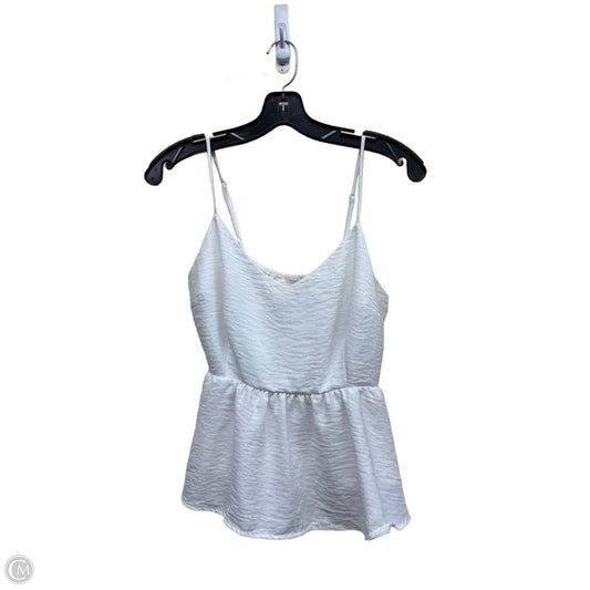 Top Sleeveless By Monteau In White, Size: L