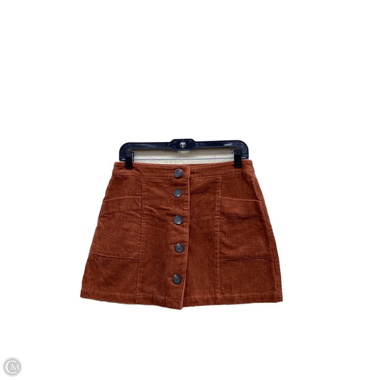 Skirt Mini & Short By Clothes Mentor In Bronze, Size: L