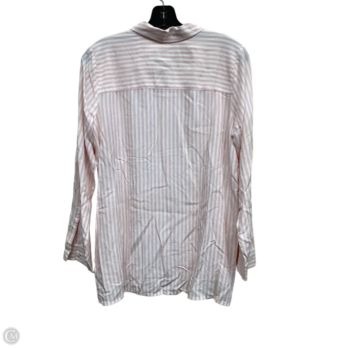 Top Long Sleeve By J. Jill In Pink & White, Size: S