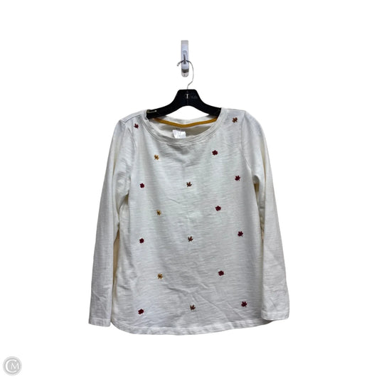 Top Long Sleeve By Talbots In Cream, Size: Mp