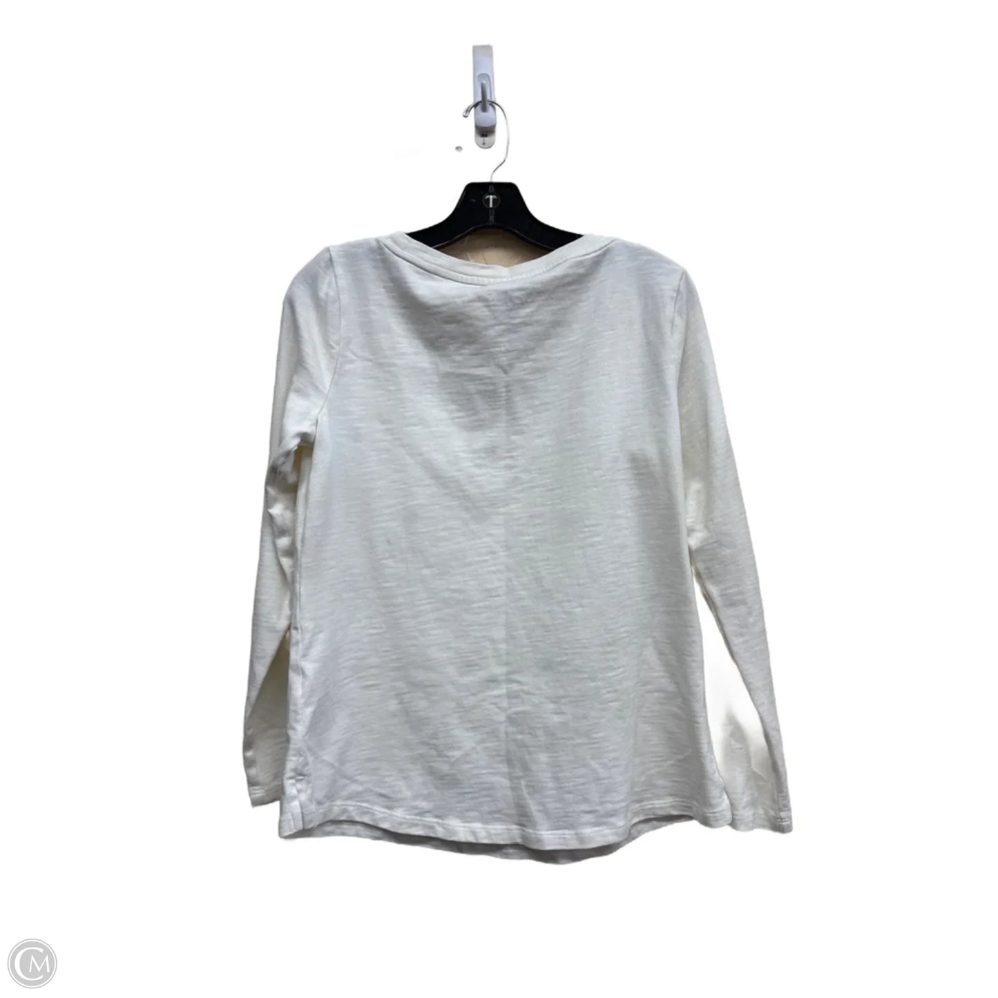 Top Long Sleeve By Talbots In Cream, Size: Mp