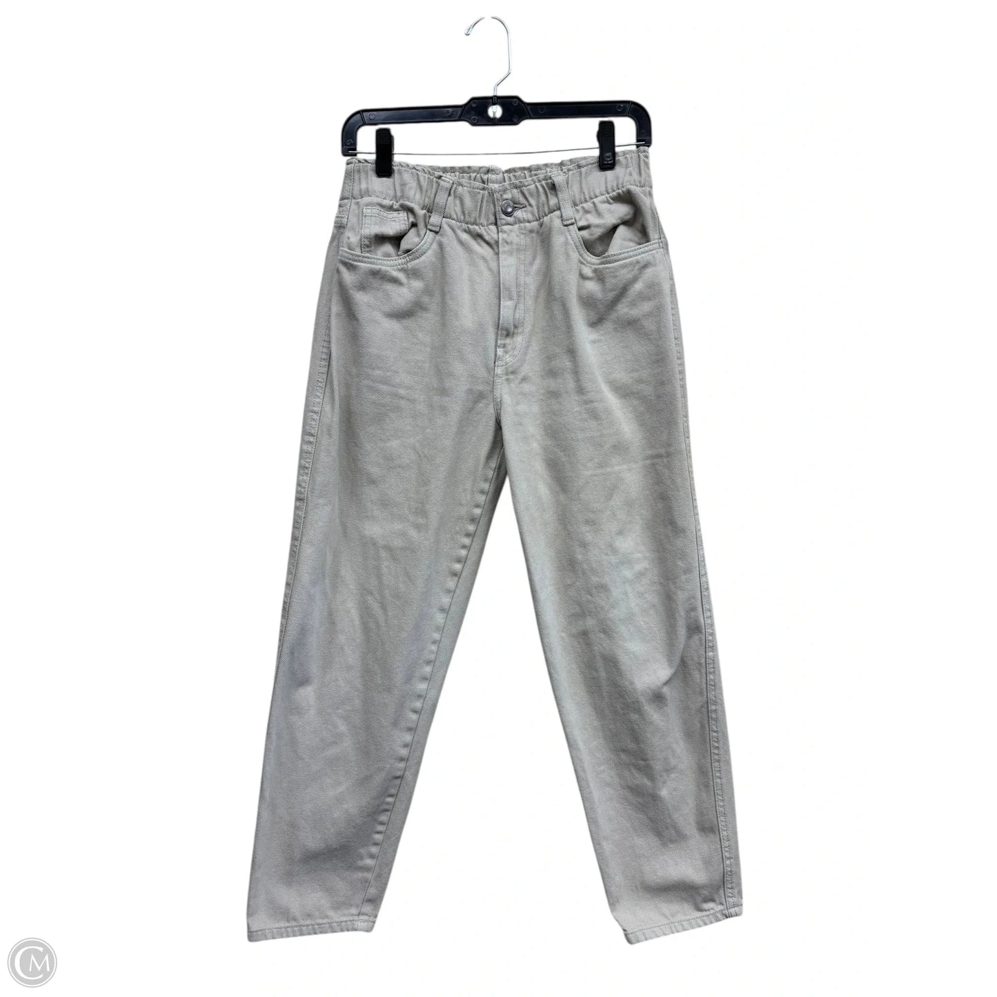 Jeans Straight By H&m In Beige, Size: 8