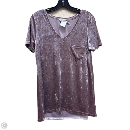 Top Short Sleeve By Velvet In Pink, Size: S